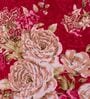 Red Floral 180 TC Polyester King Sized Bedsheet With 2 Pillow Covers