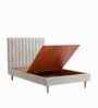 Royal Lines Boucle Kids Toddler Bed With Box Storage In Cream Colour