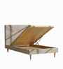 Royal Lines Boucle Kids Twin Bed With Hydraulic Storage In Cream Colour