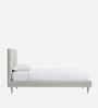 Royal Lines Boucle Kids Twin Bed With Hydraulic Storage In Cream Colour