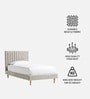 Royal Lines Kids Twin Bed In Cream Colour