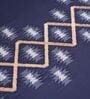Royal Navy Blue 300TC 100% Cotton Solid Flat Embroidered Super King Bedsheet With 2 Pillow Covers