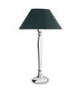 Royal Ovoid chrome lamp with green shade