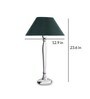 Royal Ovoid chrome lamp with green shade