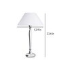 Royal Ovoid chrome lamp with white cone shade