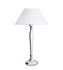 Royal Ovoid chrome lamp with white cone shade