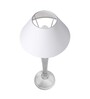 Royal Ovoid chrome lamp with white cone shade