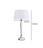 Royal Ovoid chrome lamp with white drum shade