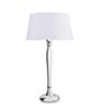 Royal Ovoid chrome lamp with white drum shade