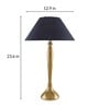Royal Ovoid gold brushed lamp with Black shade