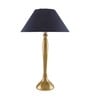 Royal Ovoid gold brushed lamp with Black shade