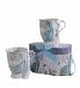 Royal Peacock 350ml White Ceramic (Set of 2) Coffee Mugs