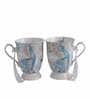 Royal Peacock 350ml White Ceramic (Set of 2) Coffee Mugs
