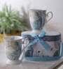 Royal Peacock 350ml White Ceramic (Set of 2) Coffee Mugs