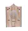 Royal Walnut Finish Om Printed Wooden Pooja Mandir