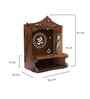 Royal Walnut Finish Ganesha Printed Wooden Pooja Mandir
