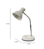 Royal White Metal Study Lamp