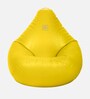 Royal XL Leatherette Bean Bag Cover in Yellow Colour