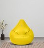 Royal XL Leatherette Bean Bag Cover in Yellow Colour