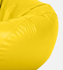 Royal XL Leatherette Bean Bag Cover in Yellow Colour