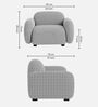 Royale Classic Houndstooth 1 Seater  Polyester Upholstered Sofa In Geometric Pattern