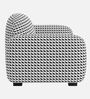 Royale Classic Houndstooth 1 Seater  Polyester Upholstered Sofa In Geometric Pattern