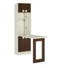 Royale Hutch Desk Cum Bookshelf In Coffee Walnut Finish