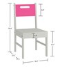Royale Kids Study Table in Barbie Pink Finish with Chair