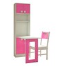 Royale Kids Study Table in Barbie Pink Finish with Chair