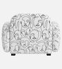 Royale Modern Muse 1 Seater Sofa In White Colour