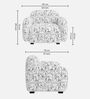 Royale Modern Muse 1 Seater Sofa In White Colour