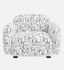 Royale Modern Muse 1 Seater Sofa In White Colour