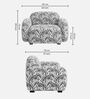 Royale Safari Sketch 1 Seater Polyester Upholstered Sofa 