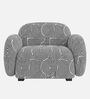 Royale Urban Maze 1 Seater Polyester Upholstered Sofa In Optical Art Pattern