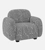 Royale Urban Maze 1 Seater Polyester Upholstered Sofa In Optical Art Pattern