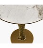 RoyalGold Marble Top Coffee Table Set in Gold Finish