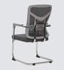 Atlanta Breathable Mesh Cantilever Chair In Grey Colour