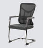 Atlanta Breathable Mesh Cantilever Chair In Grey Colour