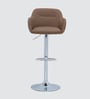 Trento Leatherette Bar Stool in Brown Color