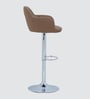 Trento Leatherette Bar Stool in Brown Color