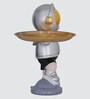Astronaut Figurine Polyresin Silver Golden Finished Tray