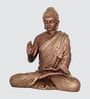 Blessing Buddha Polyresin Gold Hue Hand Crafted