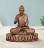 Blessing Buddha Polyresin Gold Hue Hand Crafted