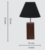 Boston American Wooden Table Lamp  Wood & Steel  Rustic Design