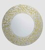 Cultural Round Mosaic Mirror Multicolor Mosaic Design Wall Mounted