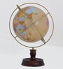 Decorative World Globe  Gold & Multicolor  Polyethylene & Metal
