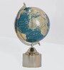 Decorative World Globe  Gold & Sea Green  Polyethylene & Metal