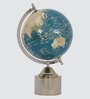 Decorative World Globe  Gold & Sea Green  Polyethylene & Metal