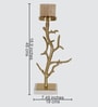 Golden Branch Candle Holder Large Detachable Glass