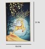 Luxury Golden Deer Wall Frame  MDF  PS Outer Frame  Crystal Accents